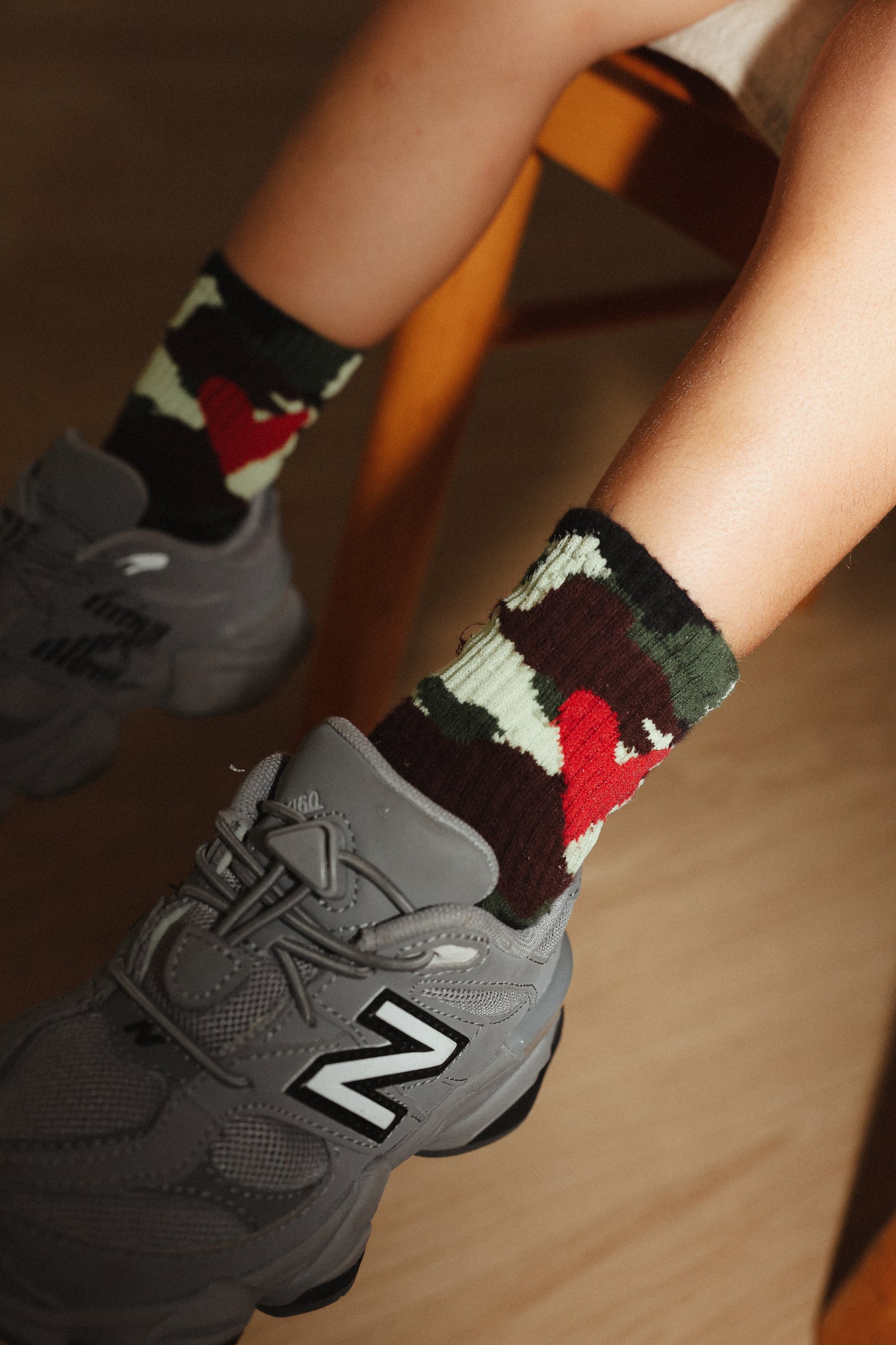 CAMO HEART SOCK