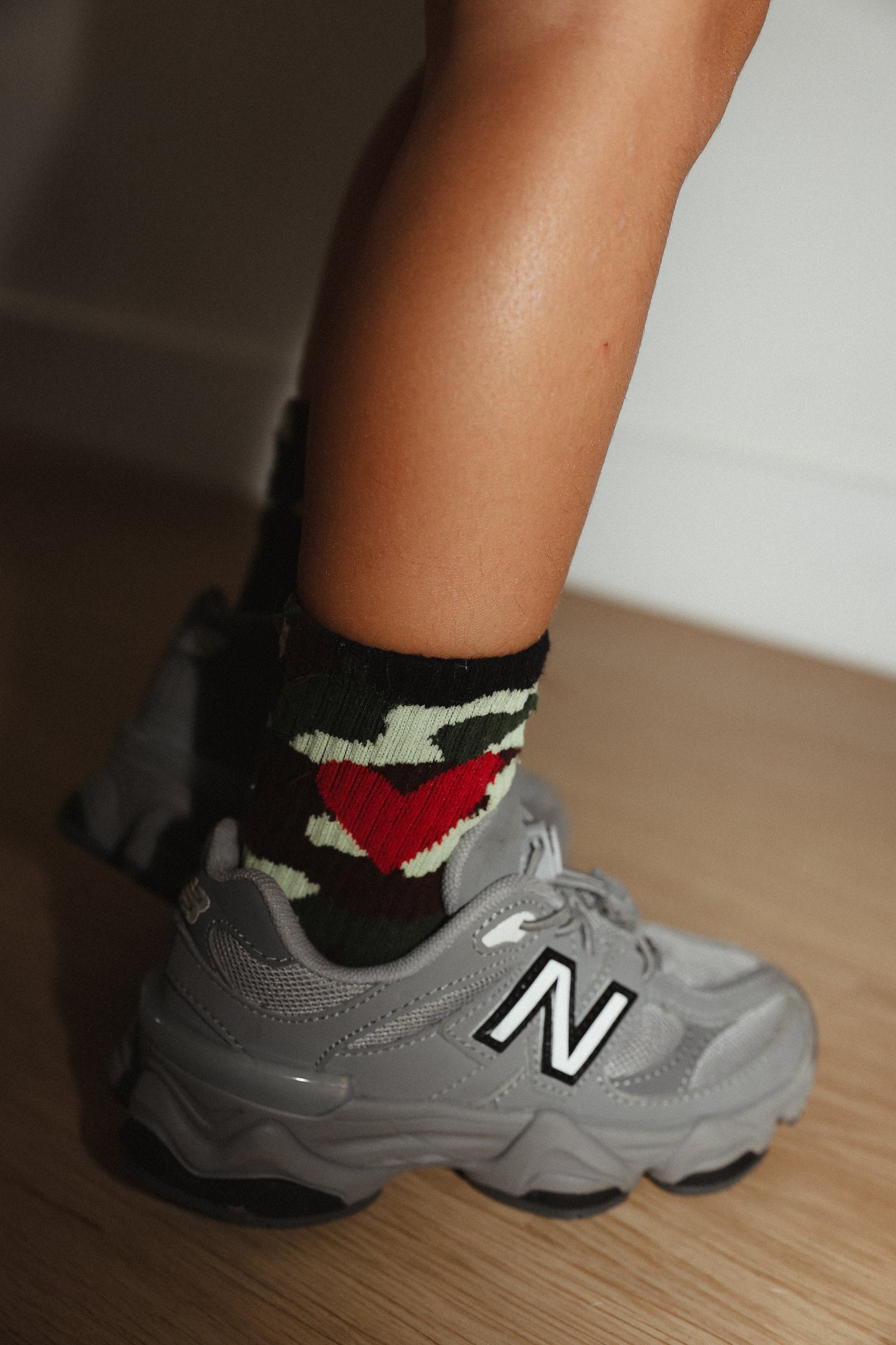 CAMO HEART SOCK